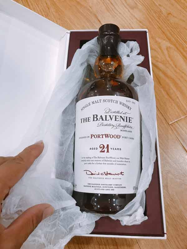 Rượu Ngoại Whisky  Balvenie 21 Uk